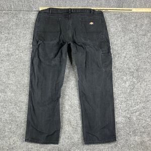 Dickies Carpenter Jeans Mens Size 36x30 Black Utility Workwear Cotton Heavy Duty